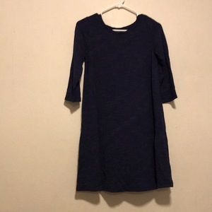 Short blue cotton dress